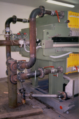 sludge press installation