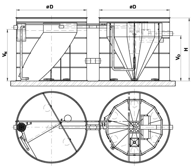 Drawing of  WWTP SC 75 and SC 100